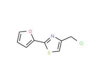 4-(chloromethyl)-2-(2-furyl)-1,3-thiazole (CAS 13386-49-7) - chemical structure image