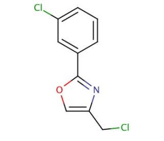 4-(chloromethyl)-2-(3-chlorophenyl)-1,3-oxazole - chemical structure image