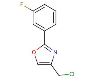 4-(chloromethyl)-2-(3-fluorophenyl)-1,3-oxazole - chemical structure image