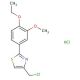4-(chloromethyl)-2-(4-ethoxy-3-methoxyphenyl)-1,3-thiazole hydrochloride - chemical structure image