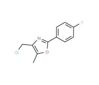 4-Chloromethyl-2-(4-fluorophenyl)-5-methyl-oxazole (CAS 625826-69-9) - chemical structure image