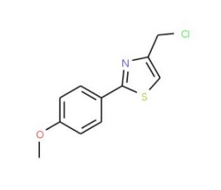 4-(chloromethyl)-2-(4-methoxyphenyl)-1,3-thiazole hydrochloride (CAS 23421-57-0) - chemical structure image