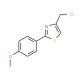 4-(chloromethyl)-2-(4-methoxyphenyl)-1,3-thiazole hydrochloride (CAS 23421-57-0) - chemical structure image