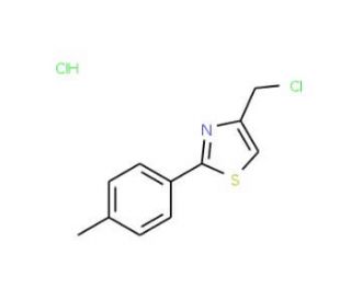 4-(chloromethyl)-2-(4-methylphenyl)-1,3-thiazole hydrochloride (CAS 1049764-74-0) - chemical structure image