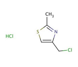 4-Chloromethyl-2-methyl-1,3-thiazole, Hydrochloride (CAS 77470-53-2) - chemical structure image
