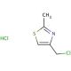 4-Chloromethyl-2-methyl-1,3-thiazole, Hydrochloride (CAS 77470-53-2) - chemical structure image