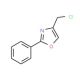 4-(chloromethyl)-2-phenyl-1,3-oxazole (CAS 30494-97-4) - chemical structure image