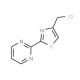 4-(chloromethyl)-2-(pyrimidin-2-yl)-1,3-thiazole - chemical structure image