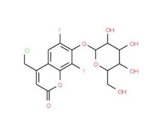 4-Chloromethyl-6,8-difluoroumbelliferyl-b-D-galactopyranoside (CAS 215868-46-5) - chemical structure image