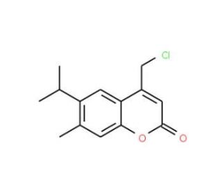 4-Chloromethyl-6-isopropyl-7-methyl-chromen-2-one (CAS 568555-36-2) - chemical structure image