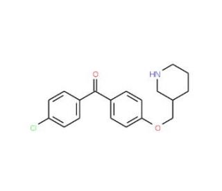 (4-Chlorophenyl)[4-(3-piperidinylmethoxy)phenyl]-methanone - chemical structure image