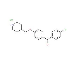 (4-Chlorophenyl)[4-(4-piperidinylmethoxy)phenyl]-methanone hydrochloride - chemical structure image