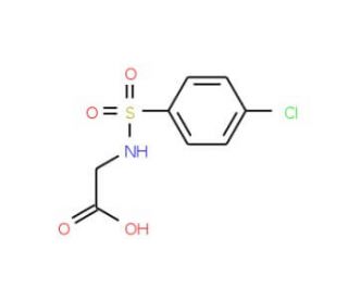 {[(4-Chlorophenyl)sulfonyl]amino}acetic acid (CAS 13029-72-6) - chemical structure image
