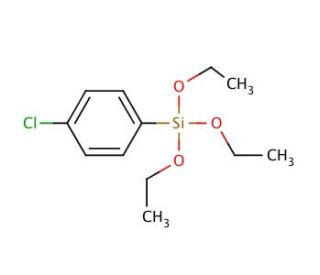 (4-Chlorophenyl)triethoxysilane (CAS 21700-74-3) - chemical structure image