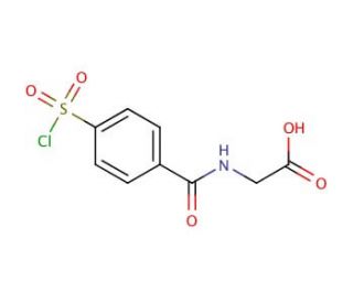 {[4-(chlorosulfonyl)benzoyl]amino}acetic acid - chemical structure image