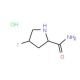 4-cis-Fluoro-L-prolinamide hydrochloride (CAS 426844-23-7) - chemical structure image