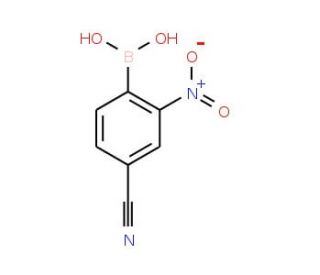 4-Cyano-2-nitrophenylboronic acid (CAS 850568-46-6) - chemical structure image