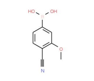 4-Cyano-3-methoxyphenylboronic acid (CAS 677777-45-6) - chemical structure image