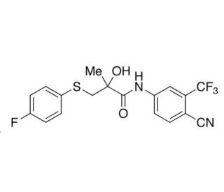 4-cyano-3-trifluoromethyl-N-[3-(4-Fluorophenylthio)-2-hydroxyl-2-methylpropionyl]aniline (CAS 90356-78-8) - chemical structur