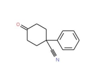 4-Cyano-4-phenylcyclohexanone (CAS 25115-74-6) - chemical structure image