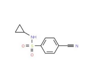 4-cyano-N-cyclopropylbenzenesulfonamide - chemical structure image
