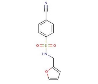 4-cyano-N-(furan-2-ylmethyl)benzene-1-sulfonamide - chemical structure image