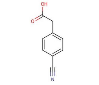 4-Cyanophenylacetic acid (CAS 5462-71-5) - chemical structure image
