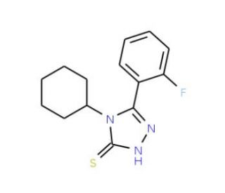 4-Cyclohexyl-5-(2-fluoro-phenyl)-4H-[1,2,4]triazole-3-thiol - chemical structure image