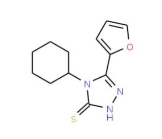 4-cyclohexyl-5-(2-furyl)-4H-1,2,4-triazole-3-thiol - chemical structure image