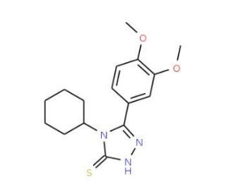 4-Cyclohexyl-5-(3,4-dimethoxy-phenyl)-4H-[1,2,4]triazole-3-thiol - chemical structure image