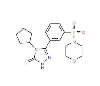4-Cyclopentyl-5-[3-(morpholine-4-sulfonyl)-phenyl]-4H-[1,2,4]triazole-3-thiol - chemical structure image