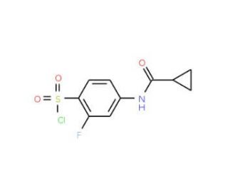 4-cyclopropaneamido-2-fluorobenzene-1-sulfonyl chloride - chemical structure image