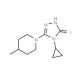 4-cyclopropyl-5-(4-methylpiperidin-1-yl)-4H-1,2,4-triazole-3-thiol - chemical structure image