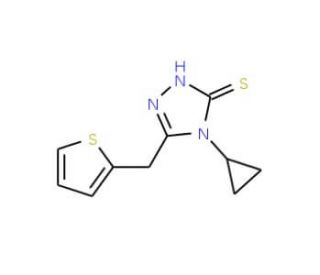 4-cyclopropyl-5-(thien-2-ylmethyl)-4H-1,2,4-triazole-3-thiol - chemical structure image