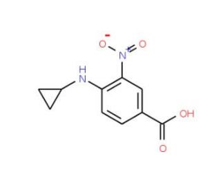 4-(cyclopropylamino)-3-nitrobenzoic acid - chemical structure image