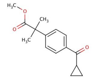 4-(Cyclopropylcarbonyl)-&alpha;,&alpha;-dimethylbenzeneacetic Acid Methyl Ester - chemical structure image