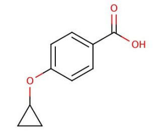 4-Cyclopropyloxybenzoic Acid (CAS 62577-90-6) - chemical structure image
