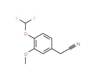 [4-(difluoromethoxy)-3-methoxyphenyl]acetonitrile (CAS 852851-91-3) - chemical structure image
