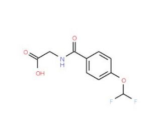 {[4-(difluoromethoxy)benzoyl]amino}acetic acid - chemical structure image