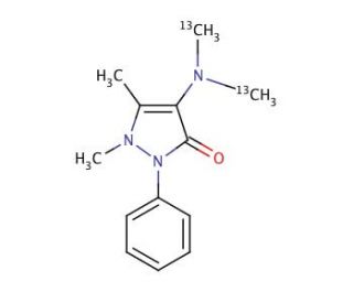 4-(Dimethyl-13C2-amino)antipyrine (CAS 60433-90-1) - chemical structure image