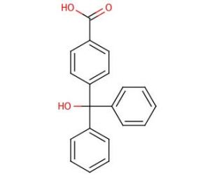 4-(Diphenylhydroxymethyl)benzoic acid (CAS 19672-49-2) - chemical structure image