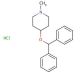 4-Diphenylmethoxy-1-methylpiperidine hydrochloride (CAS 132-18-3) - chemical structure image
