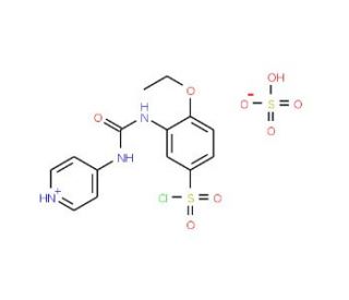 4-Ethoxy-3-(3-pyridin-4-yl-ureido)-benzenesulfonyl chloride hydrogen sulfate - chemical structure image