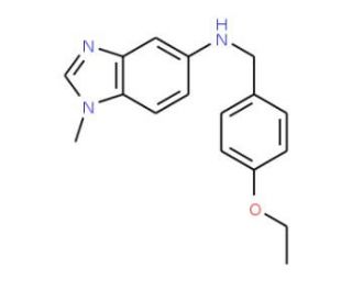 (4-Ethoxy-benzyl)-(1-methyl-1H-benzoimidazol-5-yl)-amine (CAS 337925-63-0) - chemical structure image