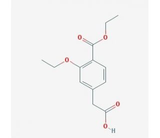 4-Ethoxycarbonyl-3-ethoxyphenylacetic Acid (CAS 99469-99-5) - chemical structure image