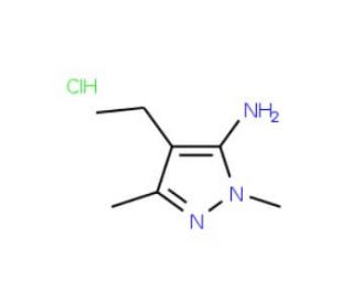 4-Ethyl-2,5-dimethyl-2H-pyrazol-3-ylaminehydrochloride - chemical structure image