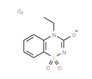 4-Ethyl-2H-1,2,4-benzothiadiazin-3(4H)-one-1,1-dioxide sodium salt - chemical structure image