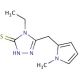 4-Ethyl-5-[(1-methyl-1H-pyrrol-2-yl)methyl]-4H-1,2,4-triazole-3-thiol - chemical structure image