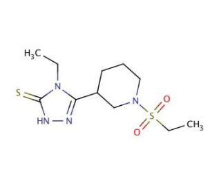 4-Ethyl-5-[1-(ethylsulfonyl)piperidin-3-yl]-4H-1,2,4-triazole-3-thiol - chemical structure image