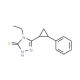 4-Ethyl-5-(2-phenylcyclopropyl)-4H-1,2,4-triazole-3-thiol - chemical structure image